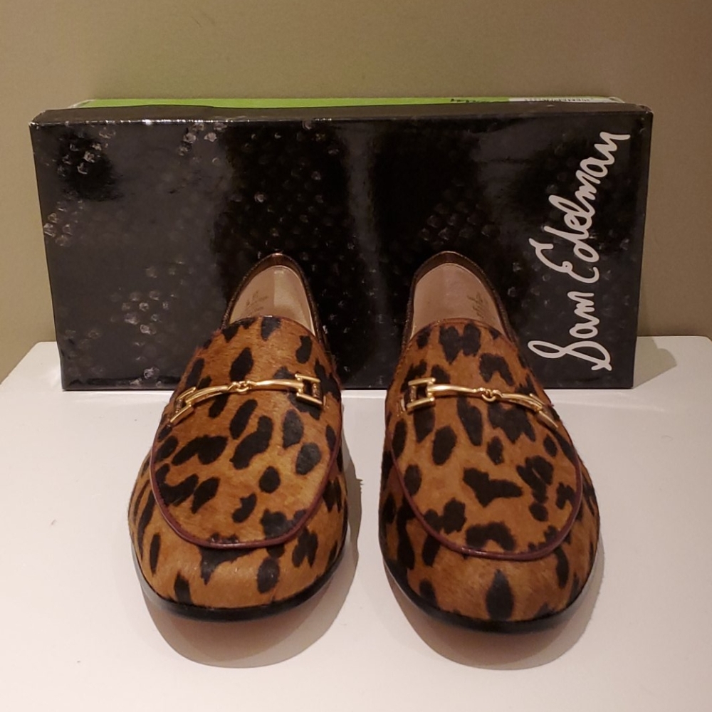 Sam Edelman NWT Loraine Calf Hair Cheetah Loafers - Picture 6 of 11